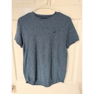 Hollister Mens Blue Short Sleeve Knit Sweater Tee Shirt Size Medium